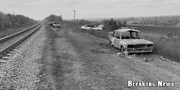 На Харківщині виявили обстріляну колону автомобілів із 20 загиблими цивільними