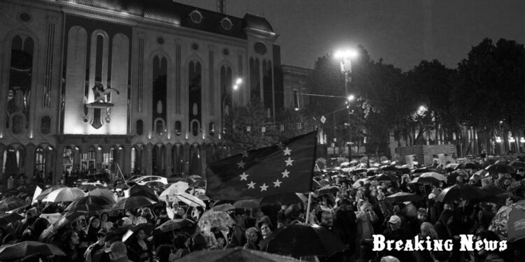У Грузії після відновлення авіасполучення з РФ почалися протести біля парламенту