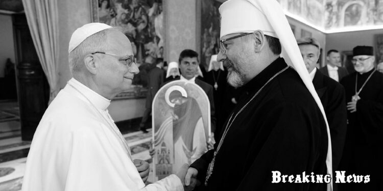 ⛪ Глава УГКЦ передав Папі Римському списки полонених українців. Лев XIV сказав, що щодня молиться за мир в Україні 